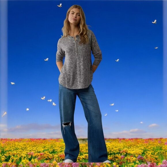 NEW!!! AMERICAN EAGLE Long Sleeve Henley T-Shirt - Size XL - Picture 4 of 7